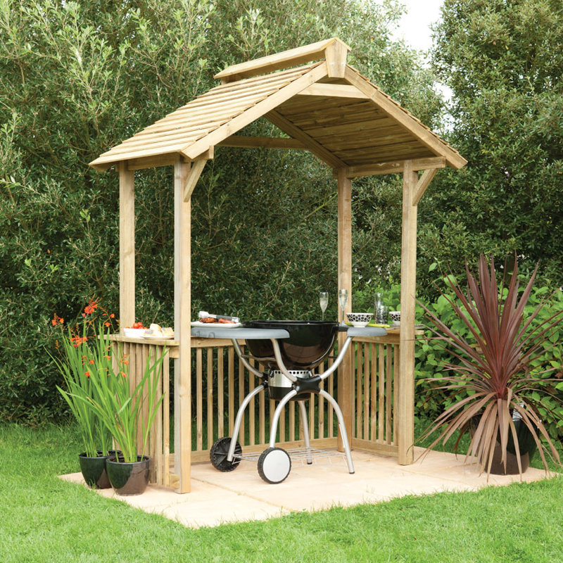 Forest Garden Garden 2m x 1m Barbecue Shelter & Reviews Wayfair.co.uk